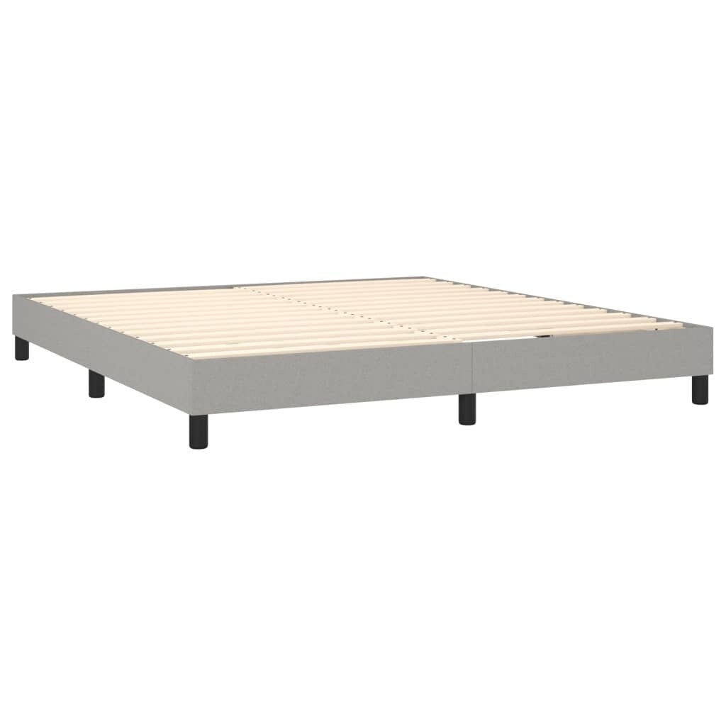 vidaXL Struttura per letto a molle con base a piattaforma e materasso in tessuto