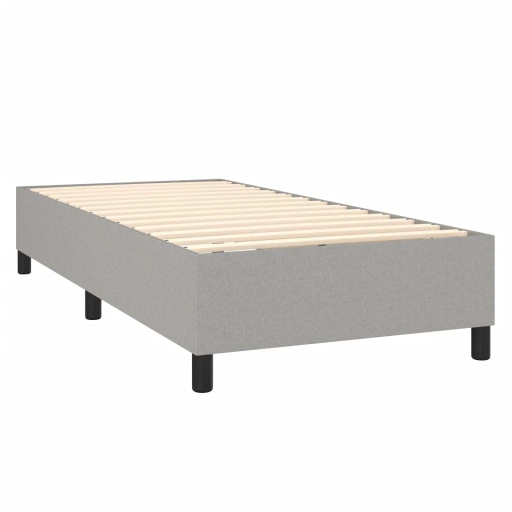 vidaXL Struttura per letto a molle con base a piattaforma e materasso in tessuto