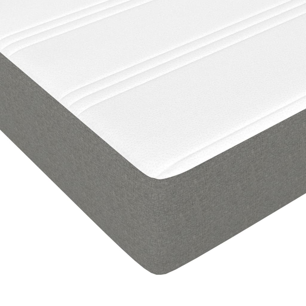 vidaXL Struttura per letto a molle con base a piattaforma e materasso in tessuto