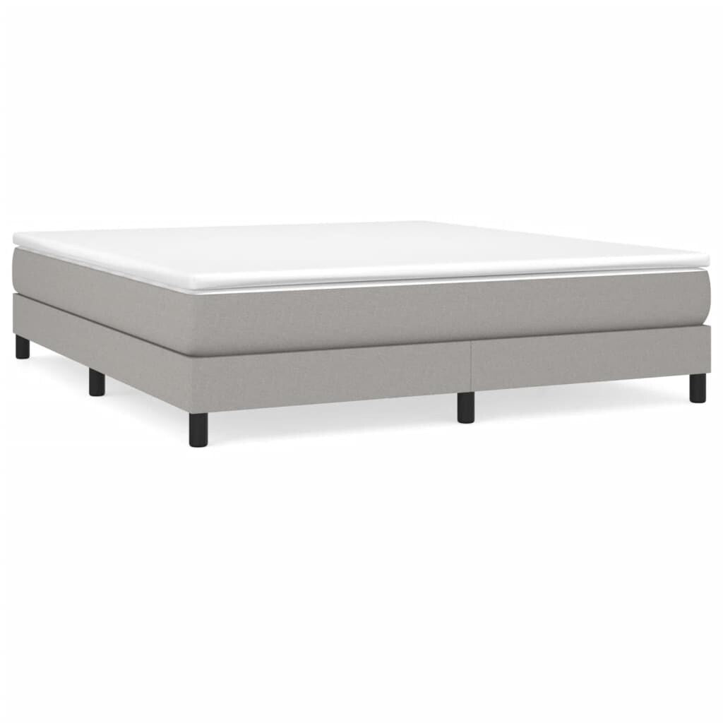 vidaXL Struttura per letto a molle con base a piattaforma e materasso in tessuto