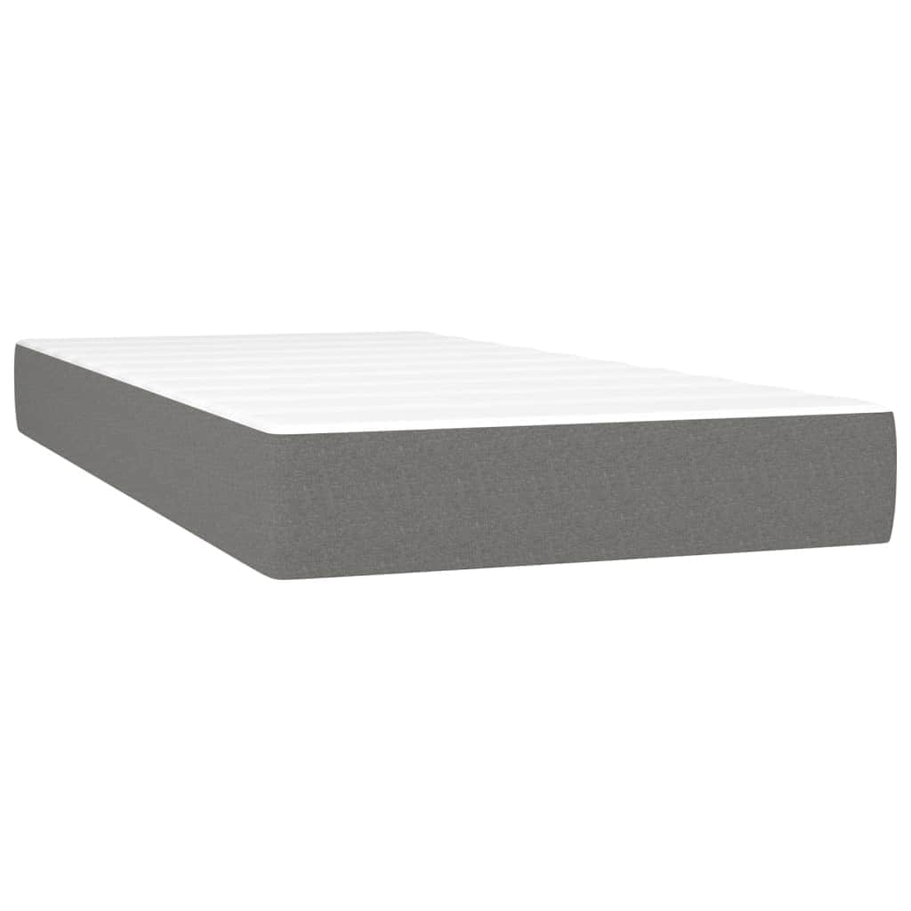 vidaXL Struttura per letto a molle con base a piattaforma e materasso in tessuto