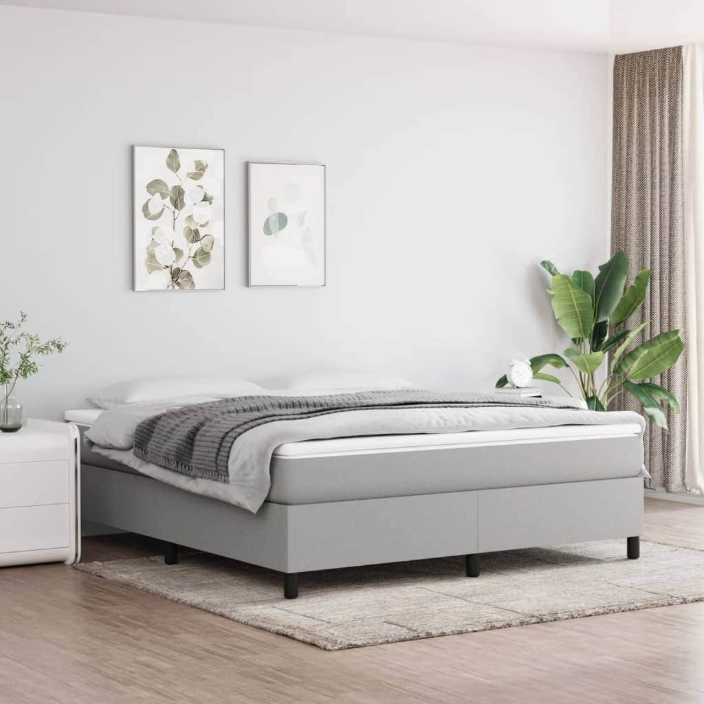 vidaXL Struttura per letto a molle con base a piattaforma e materasso in tessuto
