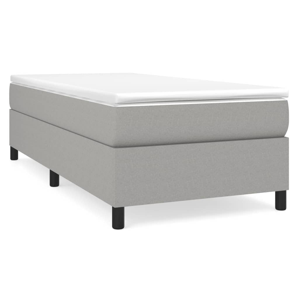 vidaXL Struttura per letto a molle con base a piattaforma e materasso in tessuto