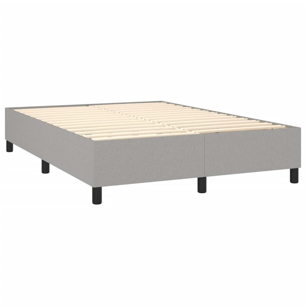 vidaXL Struttura per letto a molle con base a piattaforma e materasso in tessuto