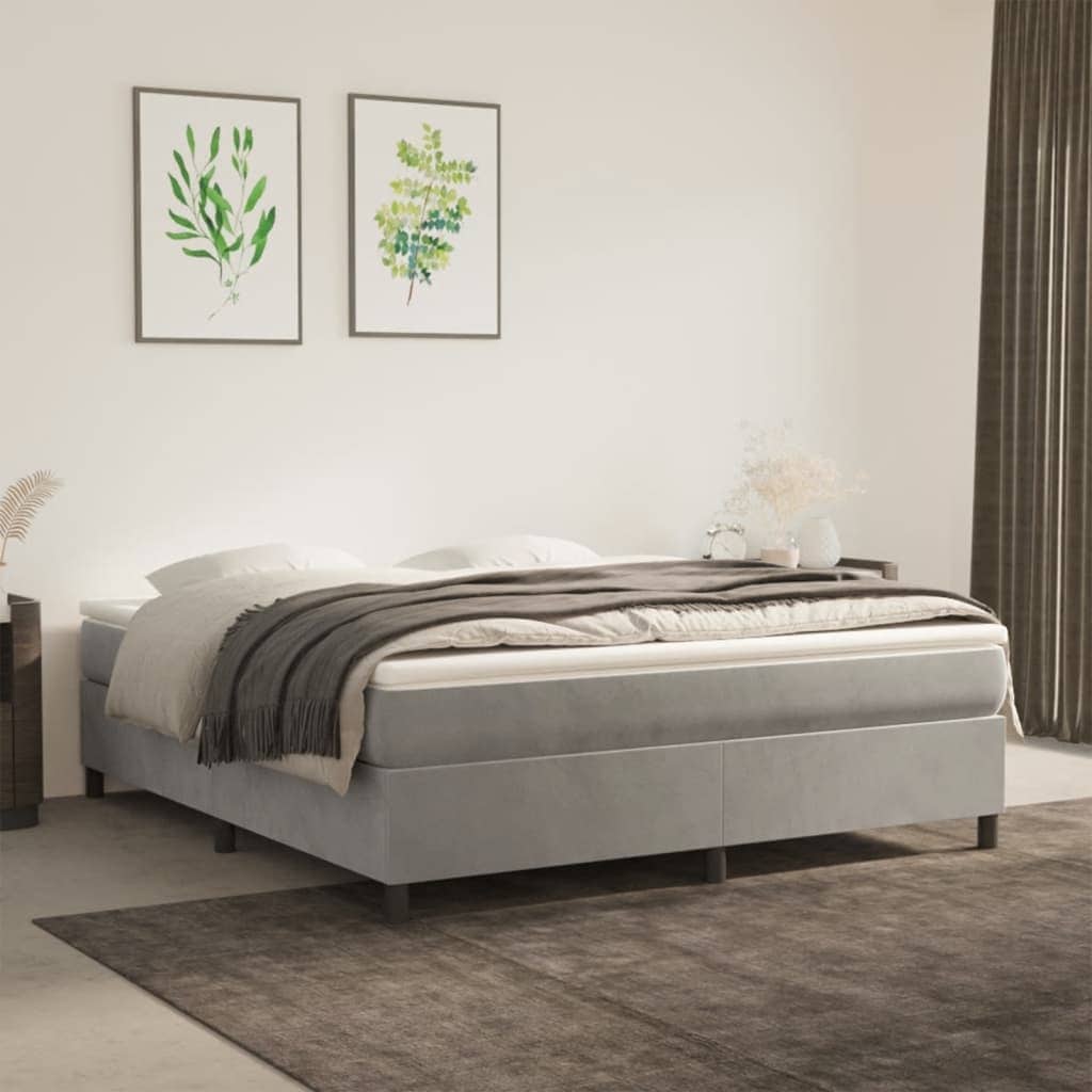 vidaXL Struttura Letto Box Spring Piattaforma Letto con Materasso per Camera da Letto Velluto