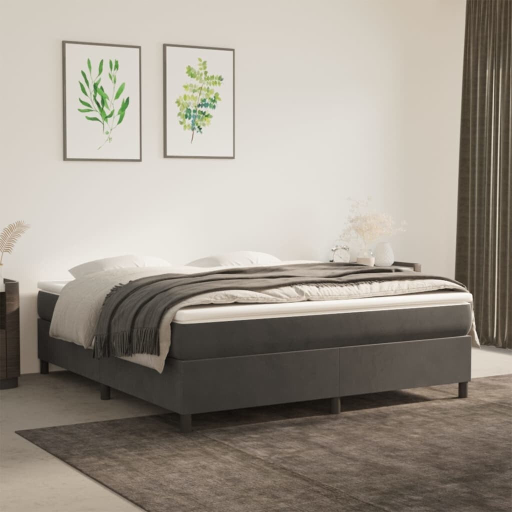 vidaXL Struttura Letto Box Spring Piattaforma Letto con Materasso per Camera da Letto Velluto