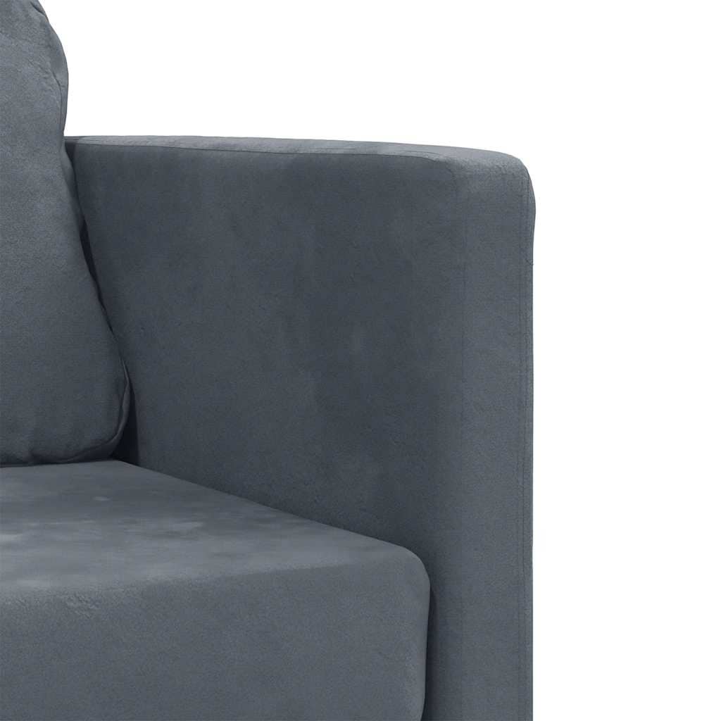 vidaXL Divano letto da pavimento grigio scuro in velluto compatto - 48,0 x 48,0 x 21,7 cm