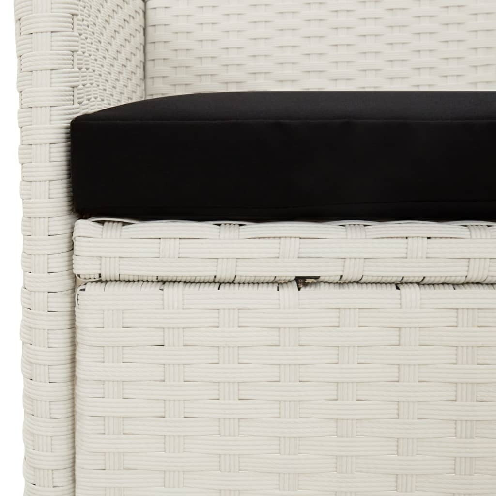 vidaXL Sedie da giardino per tutte le stagioni, sedia da pranzo singola con cuscini in polyrattan