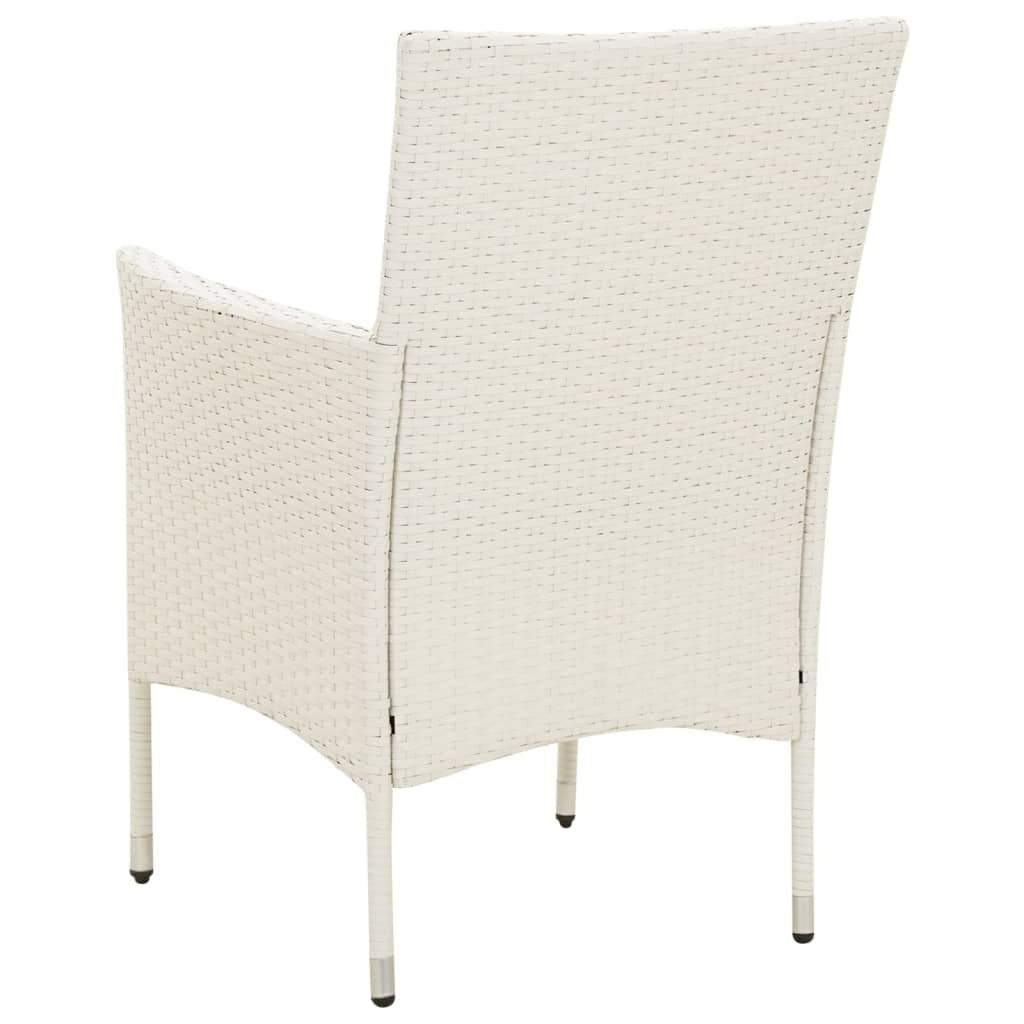 vidaXL Sedie da giardino per tutte le stagioni, sedia da pranzo singola con cuscini in polyrattan