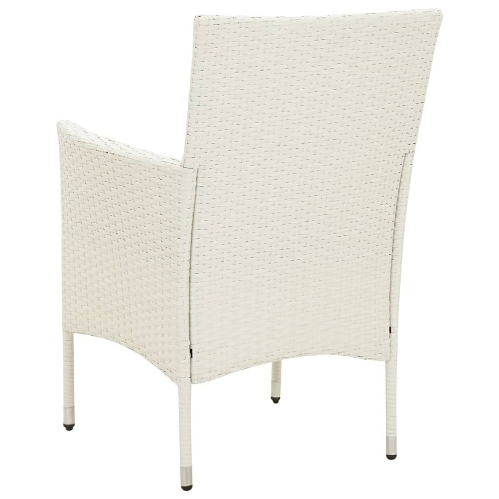 vidaXL Sedie da giardino per tutte le stagioni, sedia da pranzo singola con cuscini in polyrattan