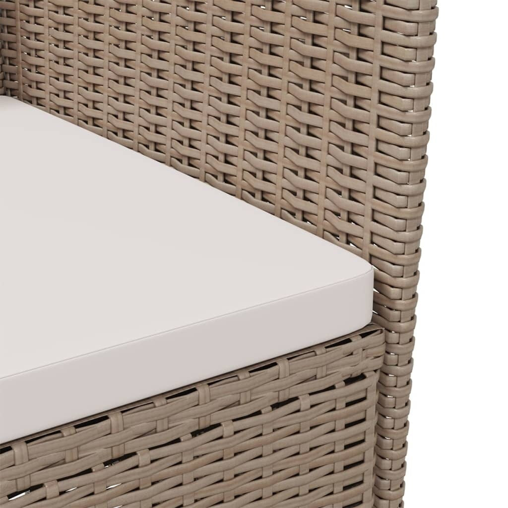 vidaXL Sedie da giardino per tutte le stagioni, sedia da pranzo singola con cuscini in polyrattan