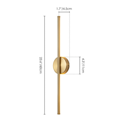 Applique da parete moderna a striscia lineare lunga nera/oro/nichel, dimmerabile, con luce LED per il bagno