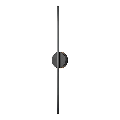 Applique da parete moderna a striscia lineare lunga nera/oro/nichel, dimmerabile, con luce LED per il bagno