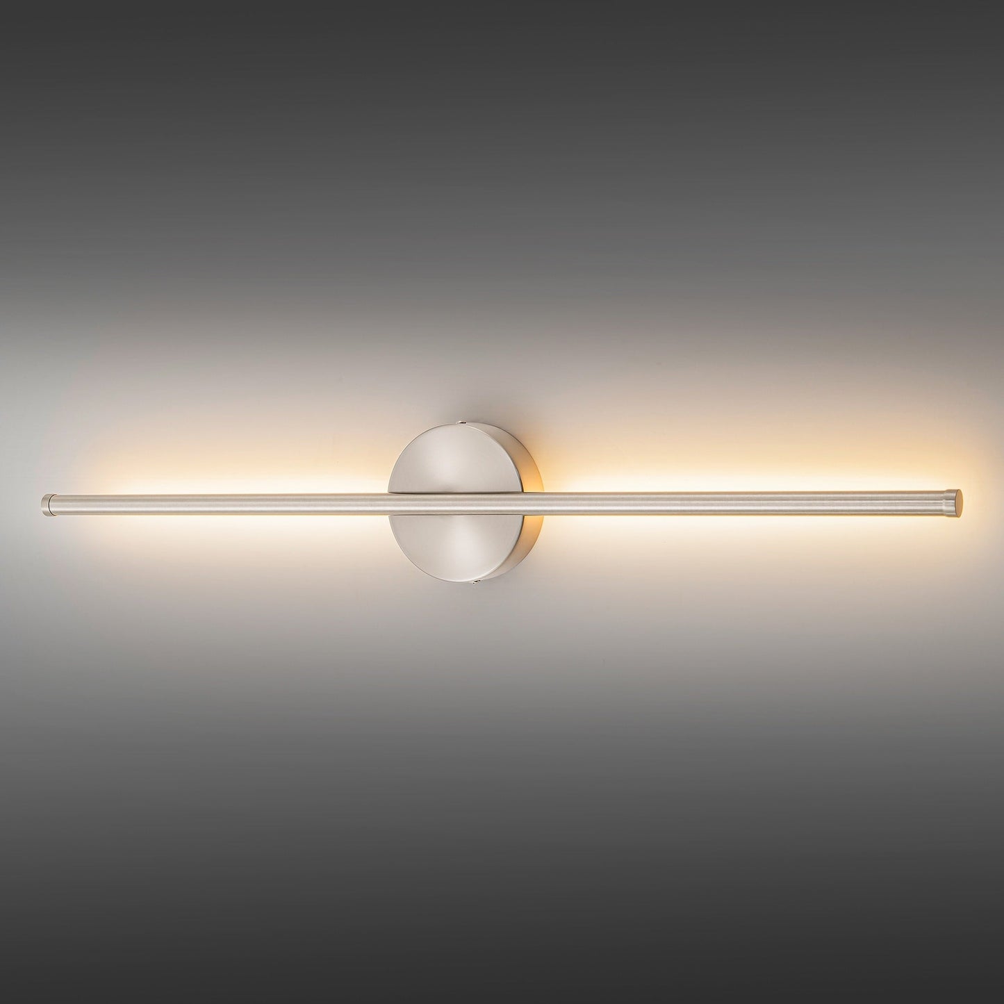 Applique da parete moderna a striscia lineare lunga nera/oro/nichel, dimmerabile, con luce LED per il bagno