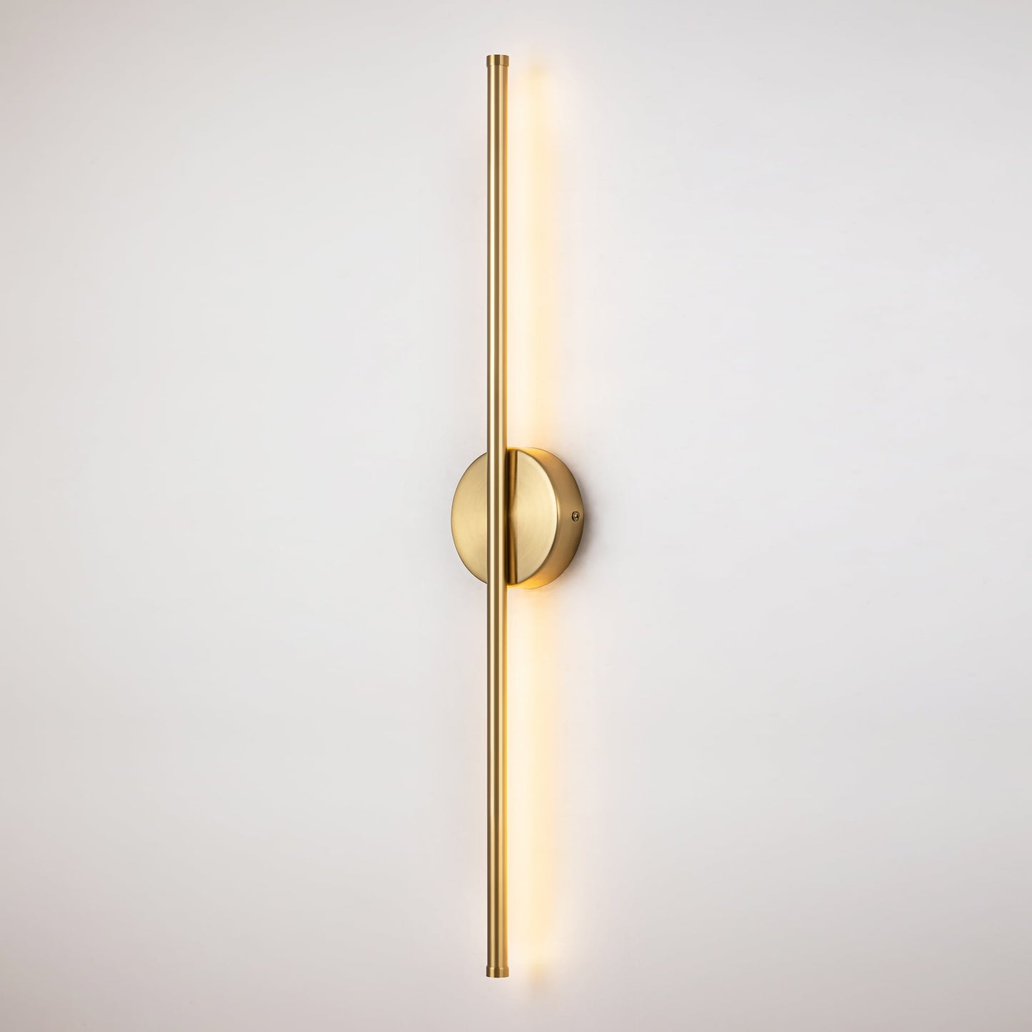 Applique da parete moderna a striscia lineare lunga nera/oro/nichel, dimmerabile, con luce LED per il bagno