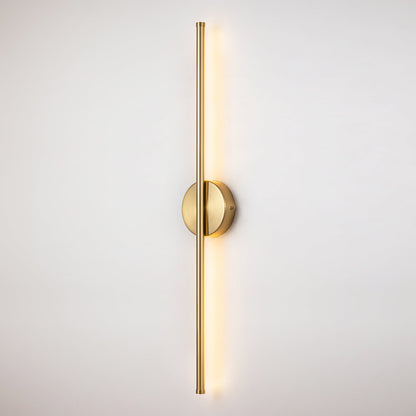 Applique da parete moderna a striscia lineare lunga nera/oro/nichel, dimmerabile, con luce LED per il bagno