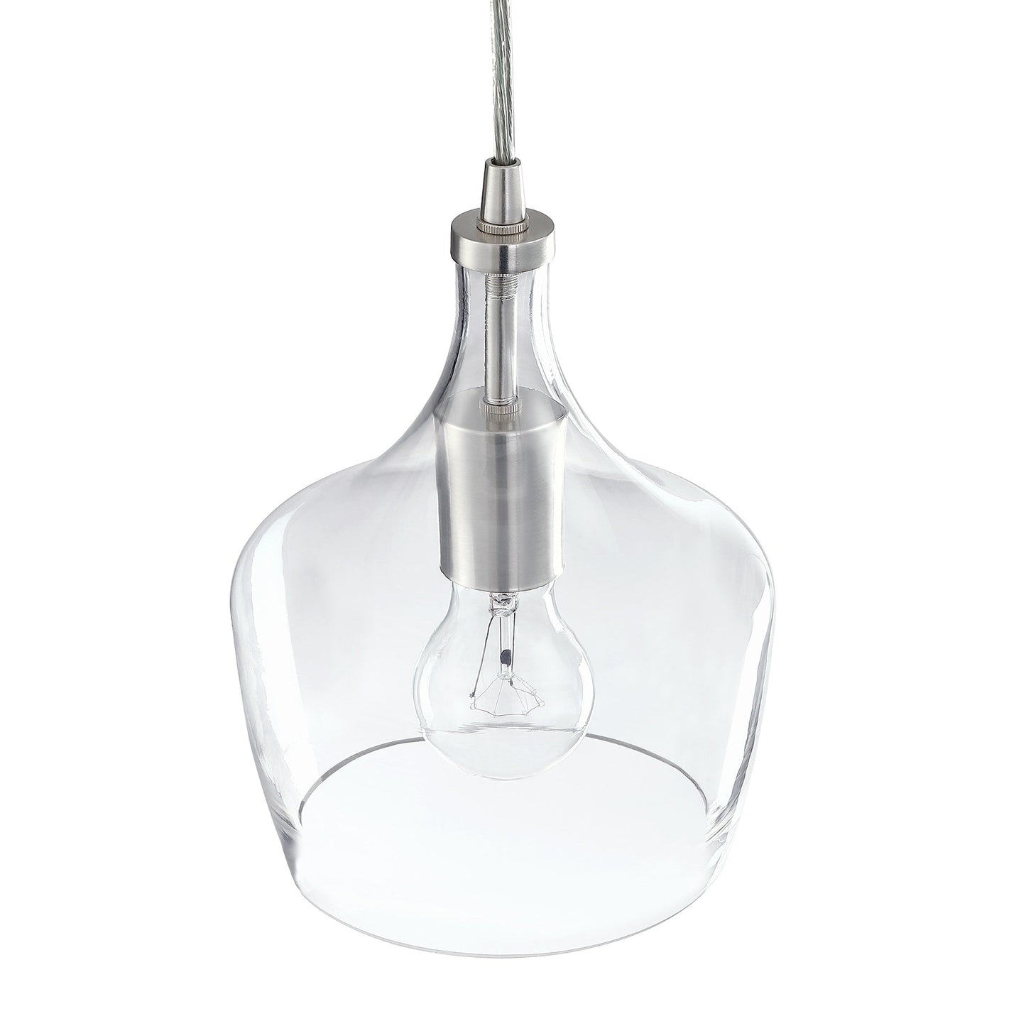 Lampadario a sospensione in vetro trasparente a forma di goccia per isola da cucina (è possibile scegliere tra 1 o 3 confezioni)