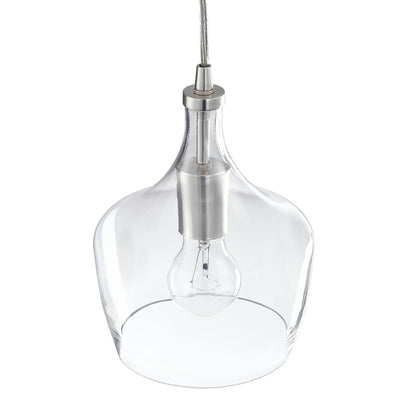 Lampadario a sospensione in vetro trasparente a forma di goccia per isola da cucina (è possibile scegliere tra 1 o 3 confezioni)