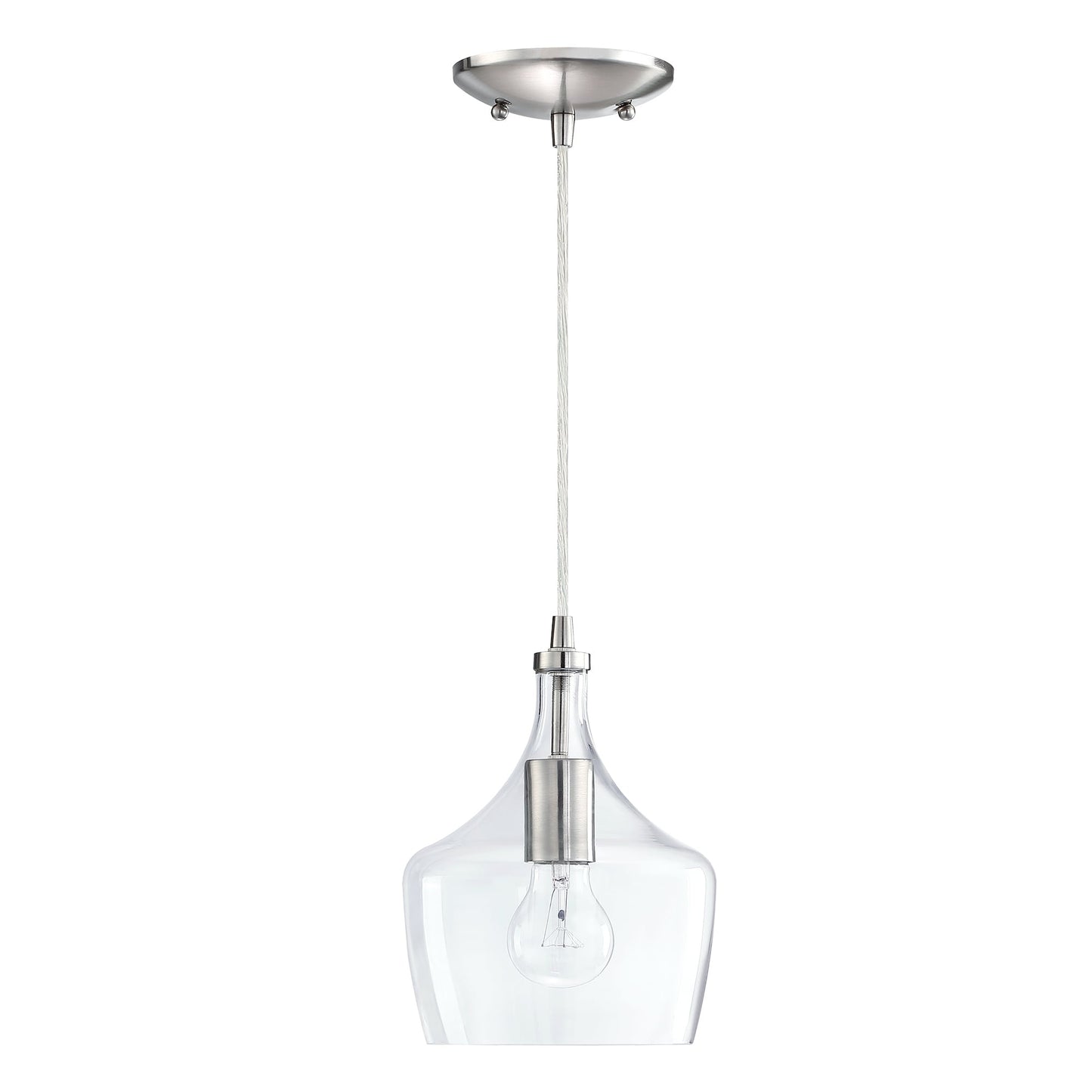 Lampadario a sospensione in vetro trasparente a forma di goccia per isola da cucina (è possibile scegliere tra 1 o 3 confezioni)