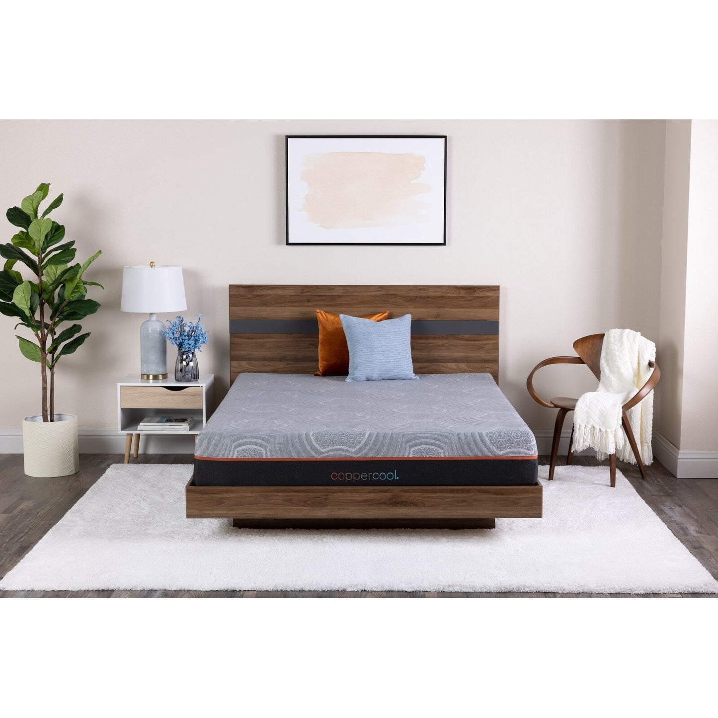 Materasso matrimoniale da 10 pollici in memory foam grigio carbone con infusione di gel