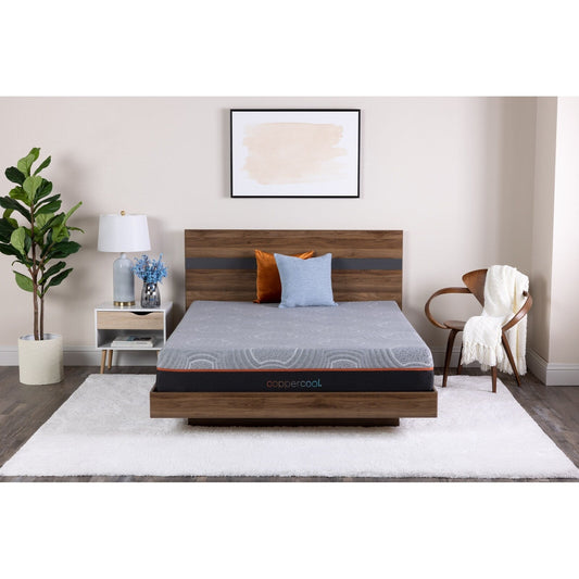 Materasso matrimoniale da 10 pollici in memory foam grigio carbone con infusione di gel