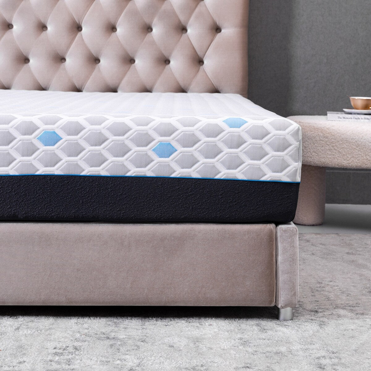 Materasso in memory foam da 10 pollici, materasso in una scatola, memory foam in gel con carbone di bambù infuso