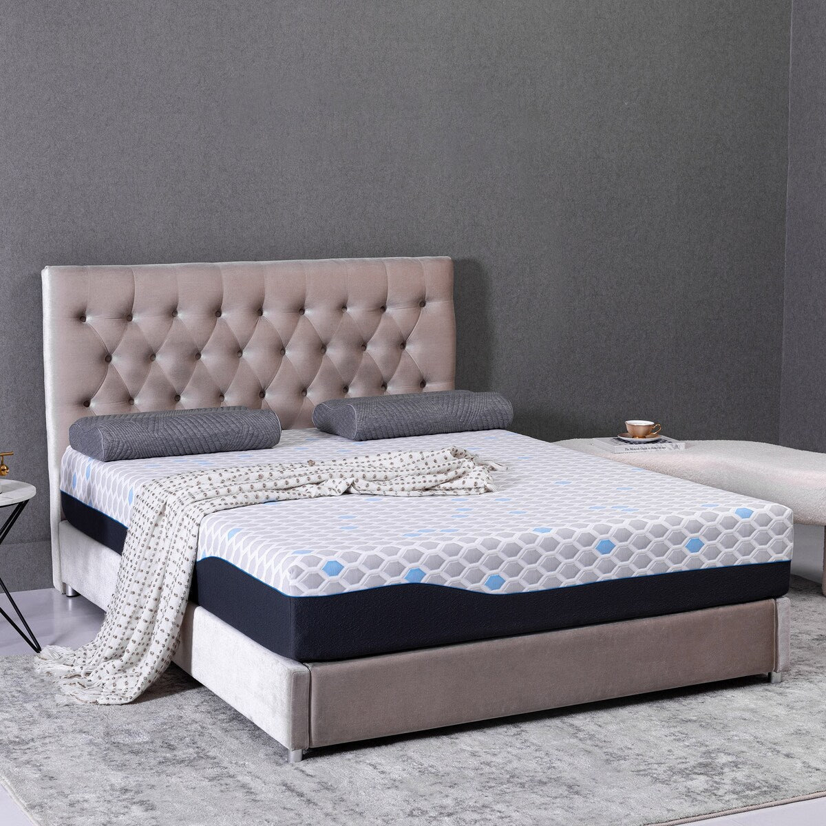 Materasso in memory foam da 10 pollici, materasso in una scatola, memory foam in gel con carbone di bambù infuso