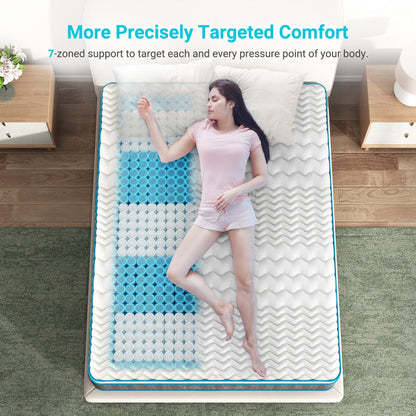 Materasso ibrido di lusso in memory foam da 10 pollici