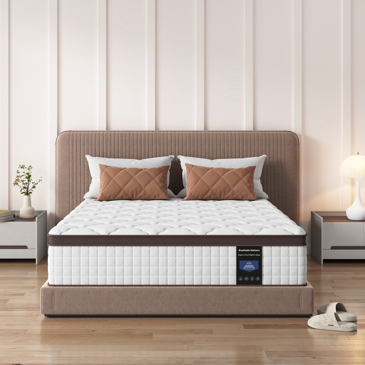 Materasso in memory foam ibrido 10 - Supporto medio-rigido con molle rinforzate per alleviare la pressione, certificato CertiPUR-US