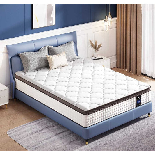 Materassi premium in memory foam e molle insacchettate da 10 pollici, materasso Eruo Top