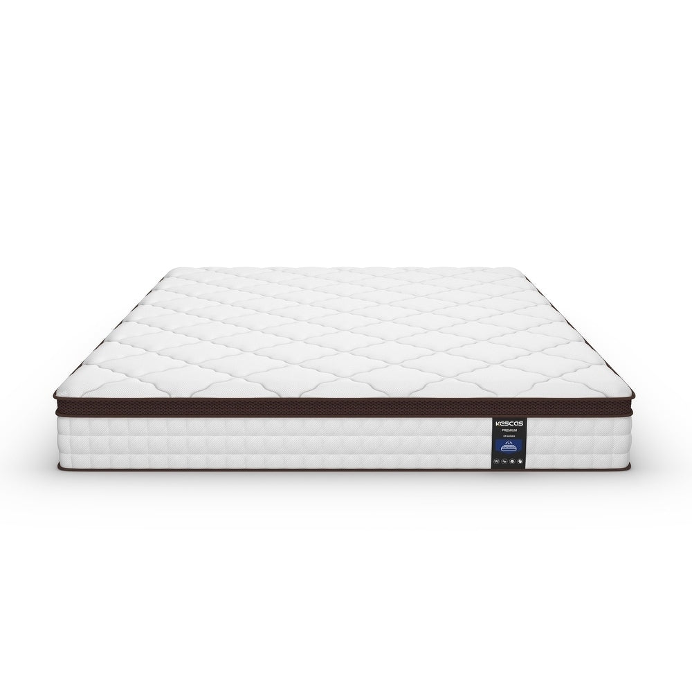 Materassi premium in memory foam e molle insacchettate da 10 pollici, materasso Eruo Top