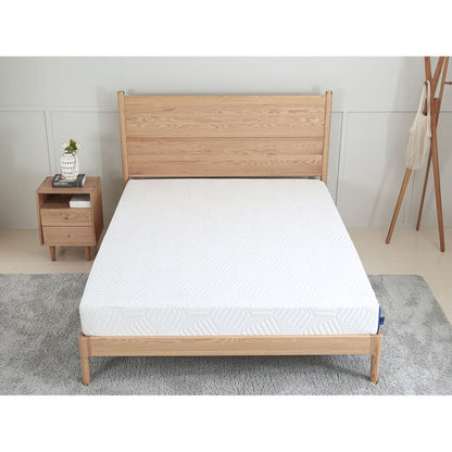 Materasso in memory foam Queen Gel da 10 pollici, bianco, infuso di tè verde e gel rinfrescante