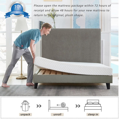 Materasso in memory foam gel da 10 pollici