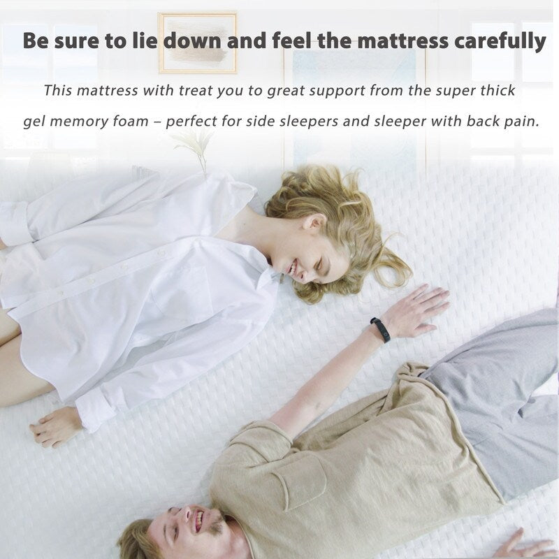 Materasso in memory foam gel da 10 pollici
