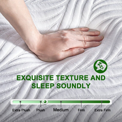 Materasso in memory foam bianco da 10 pollici in una scatola
