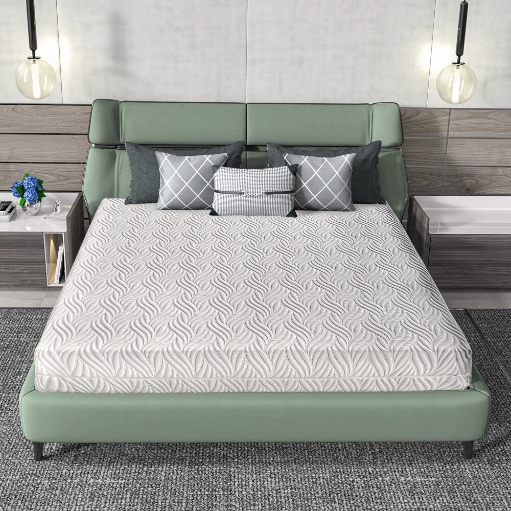 Materasso in memory foam bianco da 10 pollici in una scatola