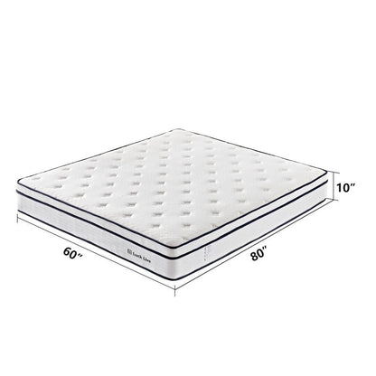 Materasso a molle insacchettate indipendenti in memory foam gel da 10 pollici in una scatola