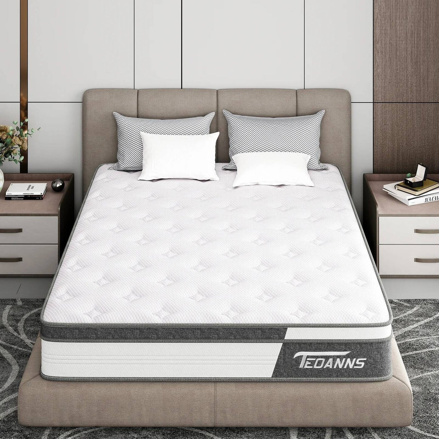 Materasso ibrido in memory foam e molle interne da 10 pollici