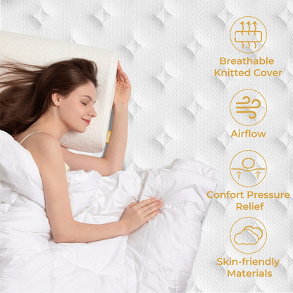 Materasso ibrido in memory foam e molle interne da 10 pollici