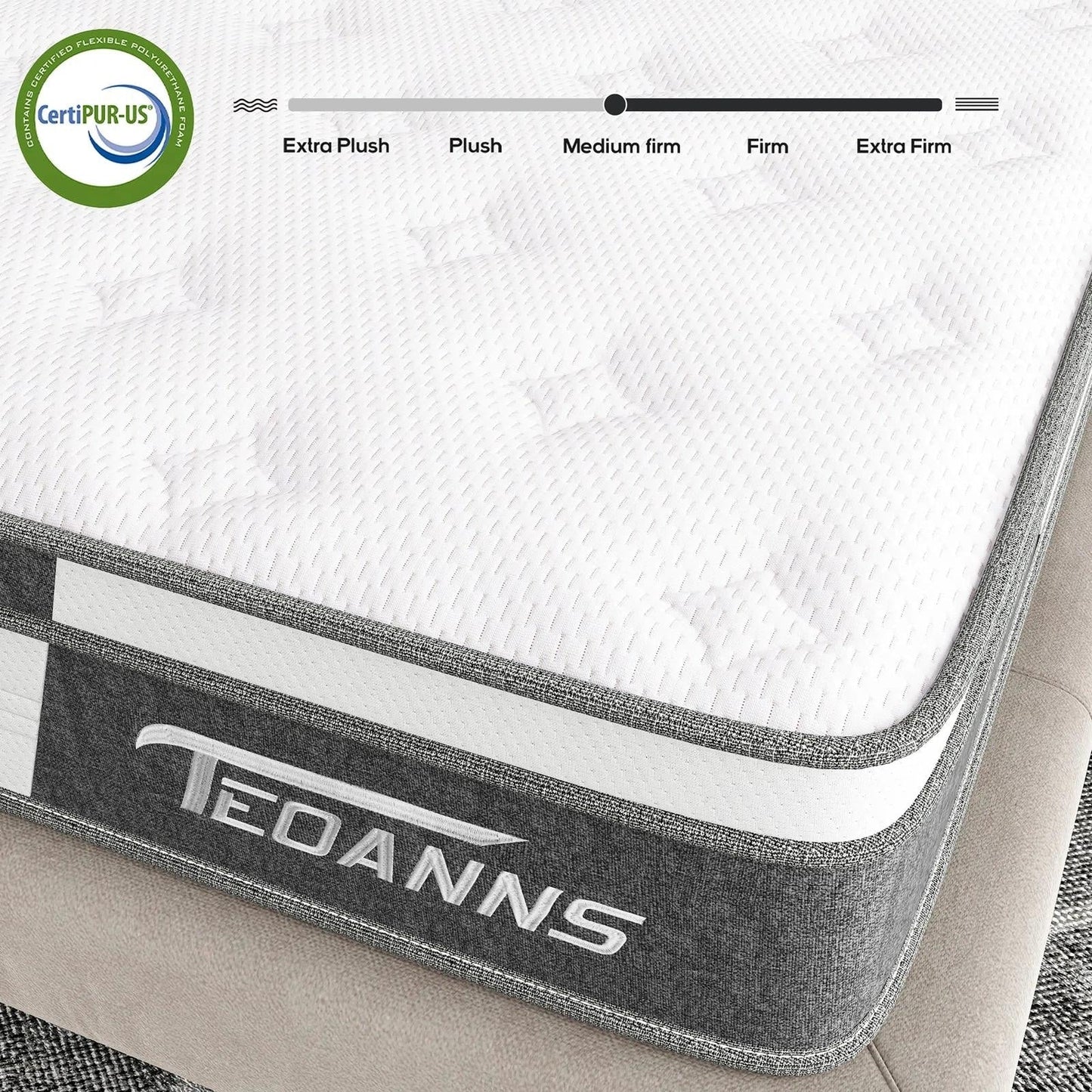 Materasso ibrido in memory foam e molle interne da 10 pollici