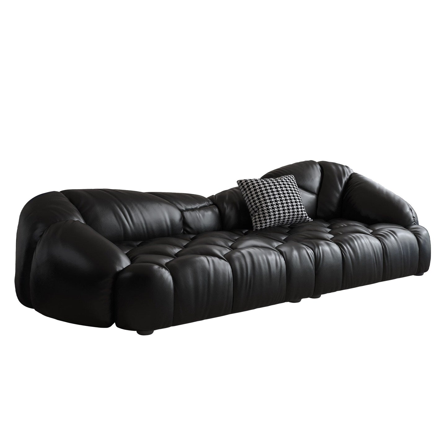 Divano imbottito in pelle 104.3 - 104.3 x 45.3