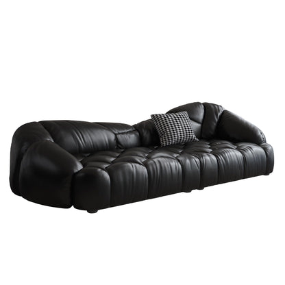 Divano imbottito in pelle 104.3 - 104.3 x 45.3
