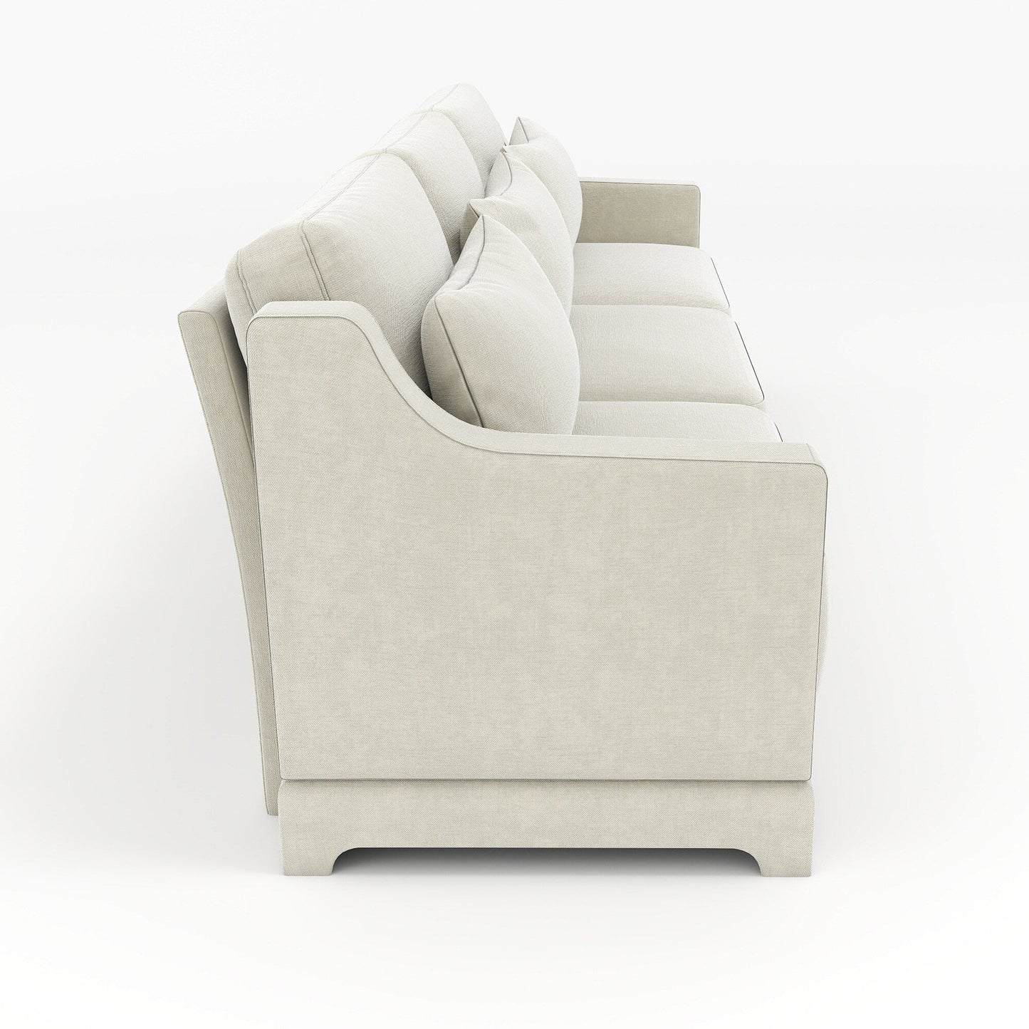 Divano 105.9 Chenille 4 posti con base ergonomica in legno, spugna ad alta resilienza per soggiorno