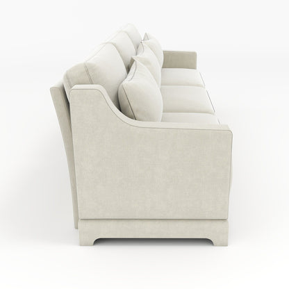 Divano 105.9 Chenille 4 posti con base ergonomica in legno, spugna ad alta resilienza per soggiorno