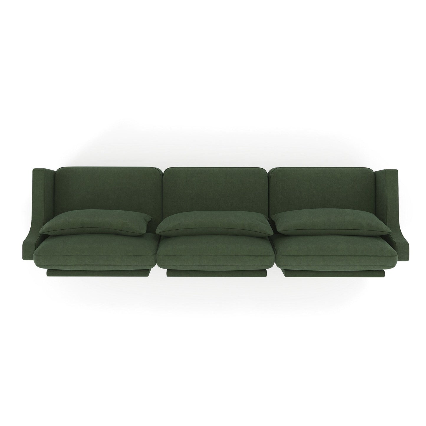 Divano 105.9 Chenille 4 posti con base ergonomica in legno, spugna ad alta resilienza per soggiorno