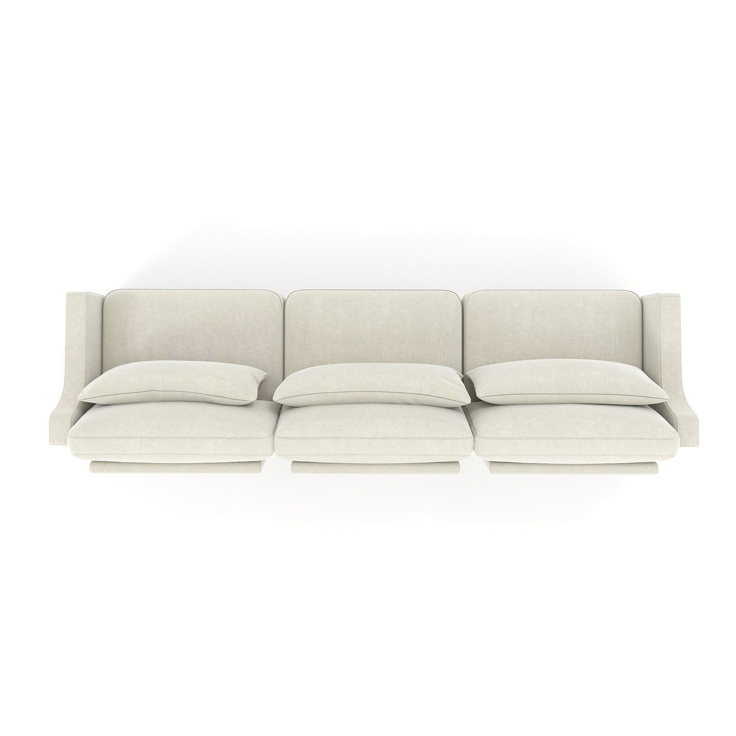 Divano 105.9 Chenille 4 posti con base ergonomica in legno, spugna ad alta resilienza per soggiorno