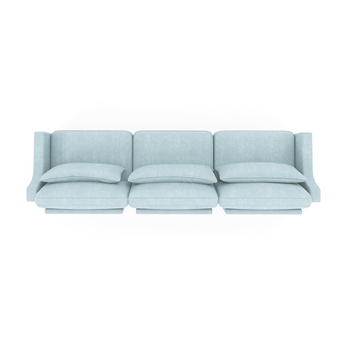 Divano 105.9 Chenille 4 posti con base ergonomica in legno, spugna ad alta resilienza per soggiorno