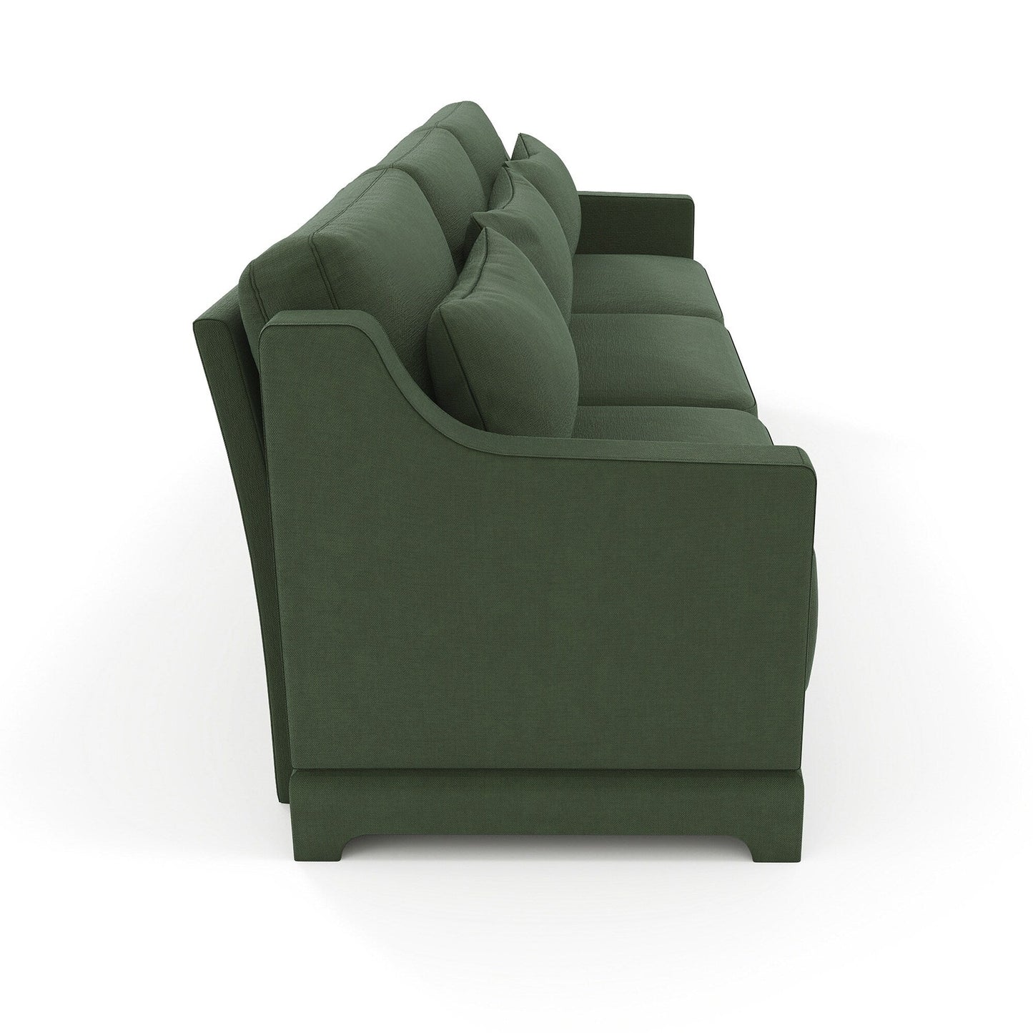 Divano 105.9 Chenille 4 posti con base ergonomica in legno, spugna ad alta resilienza per soggiorno