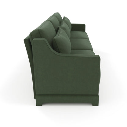 Divano 105.9 Chenille 4 posti con base ergonomica in legno, spugna ad alta resilienza per soggiorno