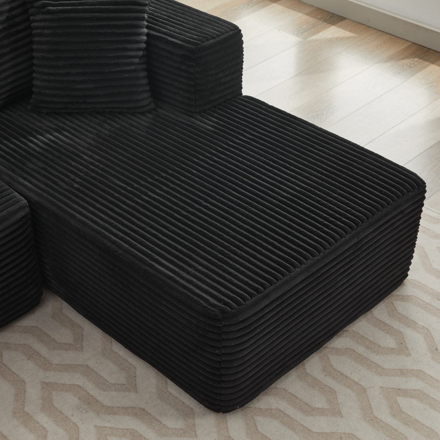Divano componibile 106 Cloud con doppia chaise longue, divano modulare moderno con seduta profonda per soggiorno, non richiede montaggio